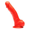 Stretch Real Gode en silicone Stretch N°3 - 19 x 4.8cm Rouge